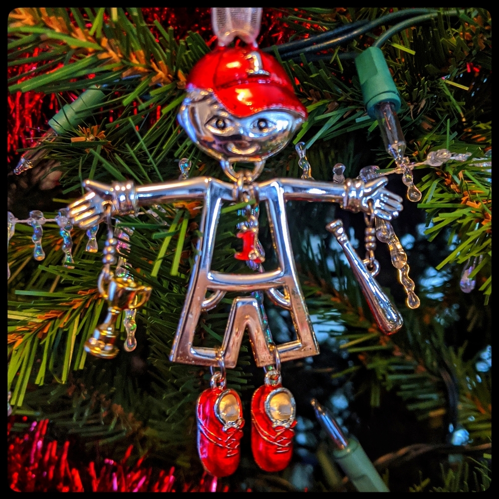 ⚾ Baseball player dangle ornament